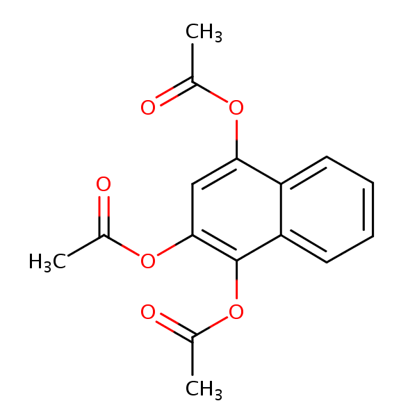 Naphthalene-1,2,4-triyl triacetate structural formula