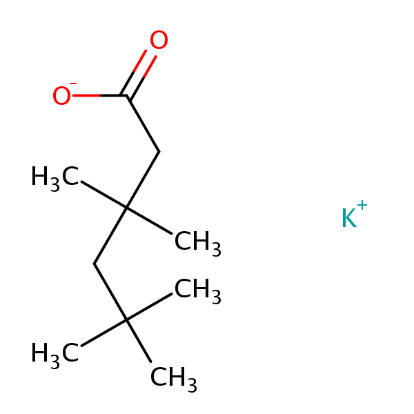 Neodecanoic acid, potassium salt structural formula
