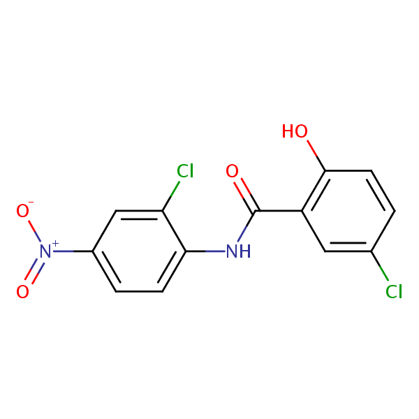 Niclosamide structural formula
