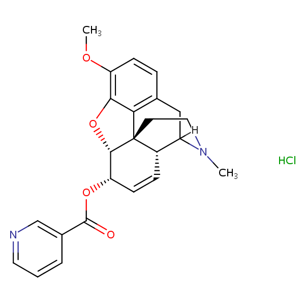Nicocodine hydrochloride structural formula