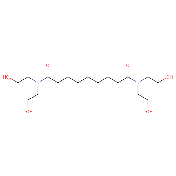 Nonanediamide, N,N,N’,N’-tetrakis(2-hydroxyethyl)- structural formula