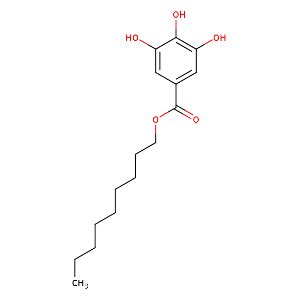 Nonyl 3,4,5-trihydroxybenzoate structural formula