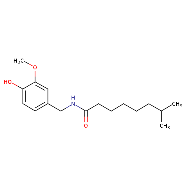 Nordihydrocapsaicin structural formula