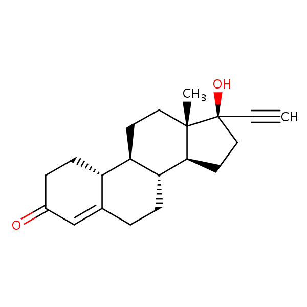 Norethindrone structural formula