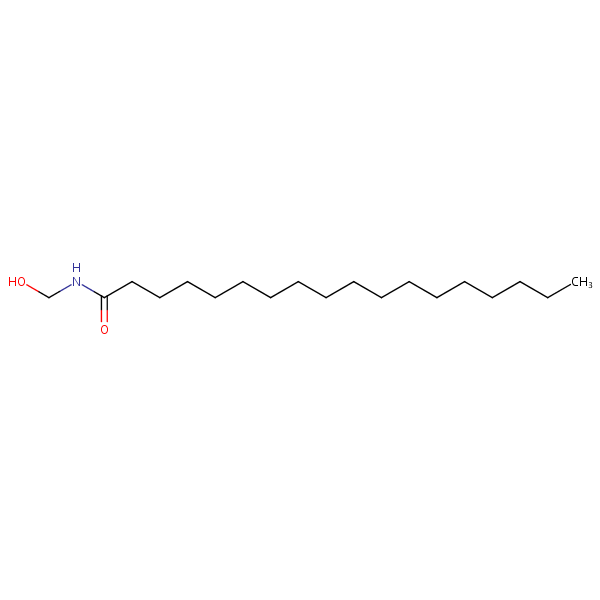 Octadecanamide, N-(hydroxymethyl)- structural formula
