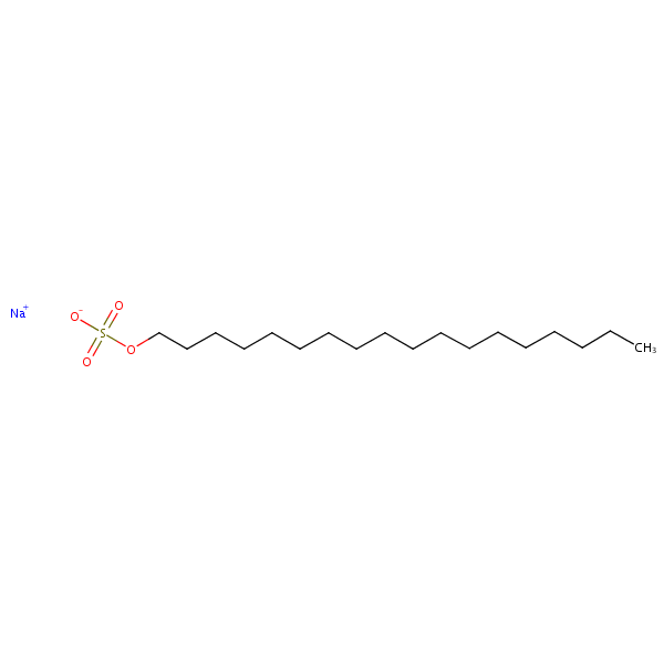 Octadecyl sulfate sodium salt structural formula