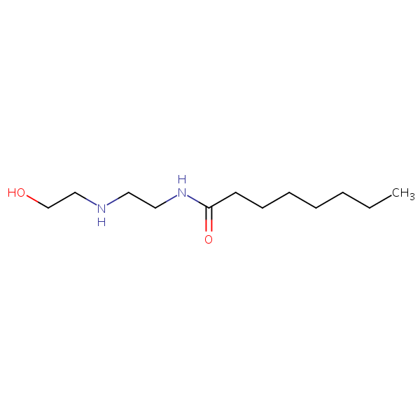 Octanamide, N-[2-[(2-hydroxyethyl)amino]ethyl]- structural formula