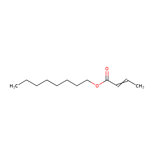 Octyl 2-butenoate structural formula