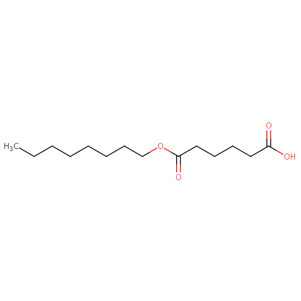 Octyl hydrogen adipate structural formula