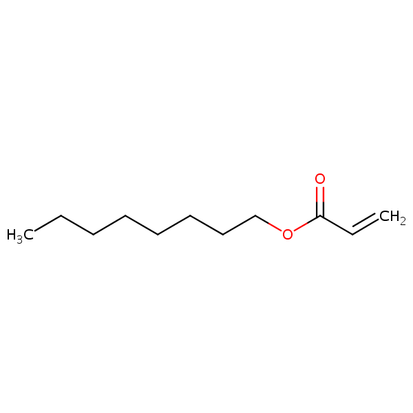 Octyl prop-2-enoate structural formula