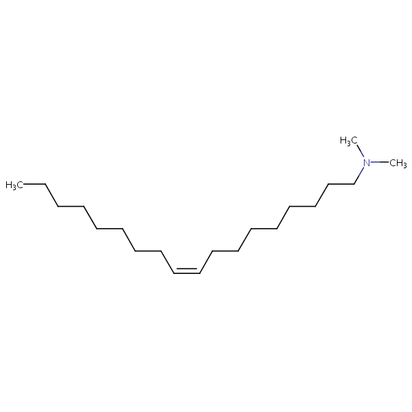 Oleyldimethylamine structural formula