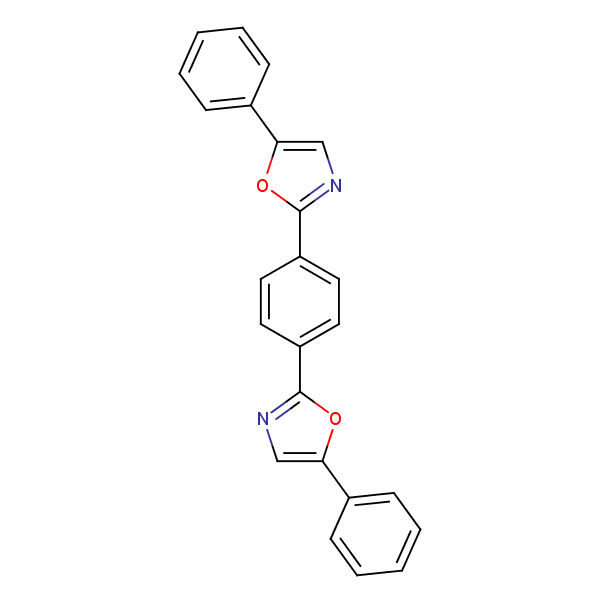 Oxazole, 2,2’-(1,4-phenylene)bis[5-phenyl- structural formula