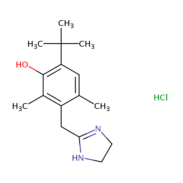 Oxymetazoline hydrochloride structural formula