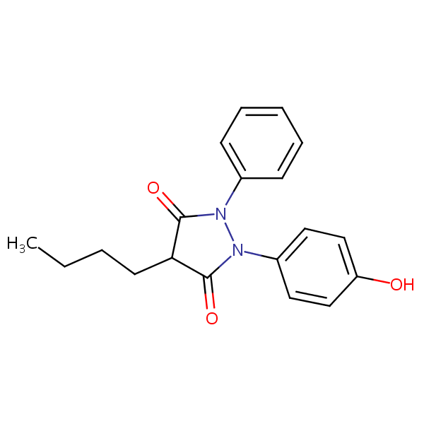 Oxyphenbutazone structural formula