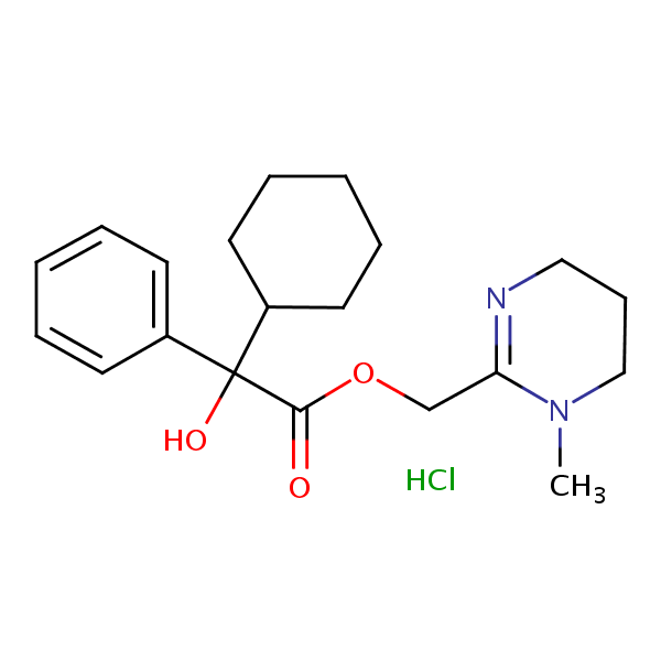 Oxyphencyclimine hydrochloride structural formula