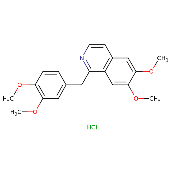 Papaverine hydrochloride structural formula