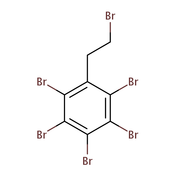 Pentabromo(2-bromoethyl)benzene structural formula