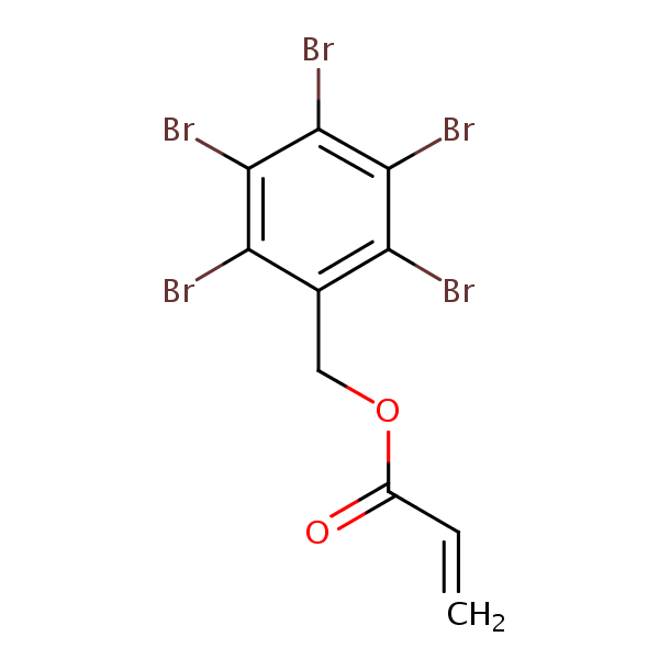 (Pentabromophenyl)methyl acrylate structural formula