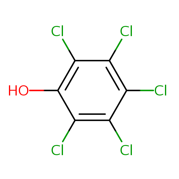Pentachlorophenol structural formula