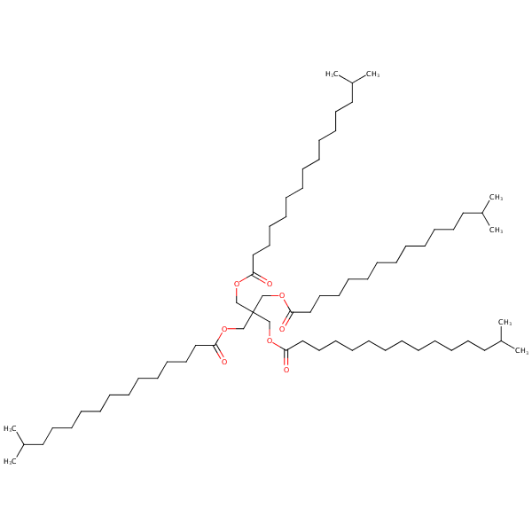 Pentaerythritol tetraisopalmitate structural formula