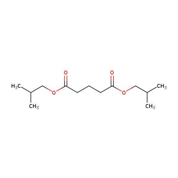 Pentanedioic acid, bis(2-methylpropyl) ester structural formula