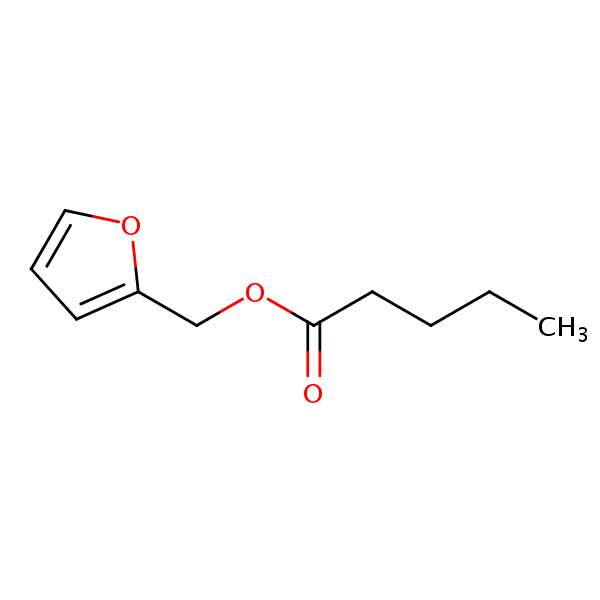 Pentanoic acid, 2-furanylmethyl ester structural formula