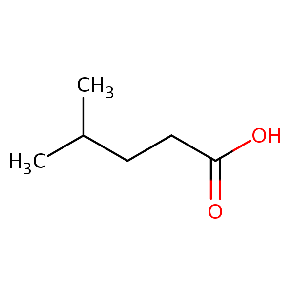 Pentanoic acid, 4-methyl- structural formula