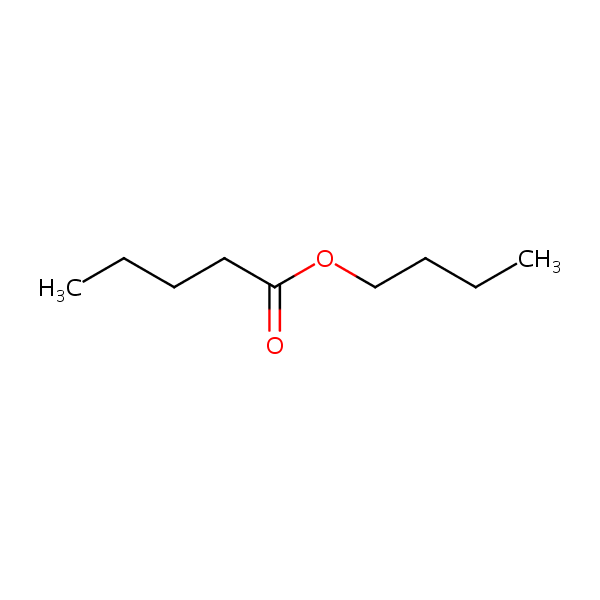 Pentanoic acid, butyl ester structural formula