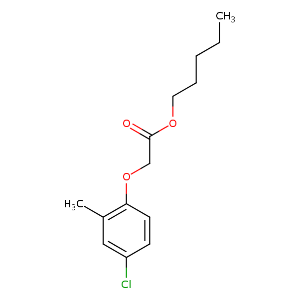 Pentyl (4-chloro-2-methylphenoxy)acetate structural formula