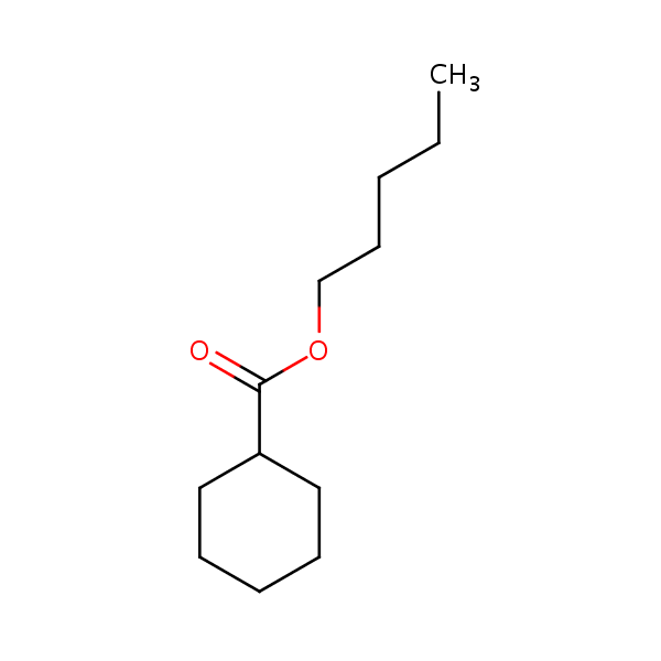 Pentyl cyclohexanecarboxylate structural formula