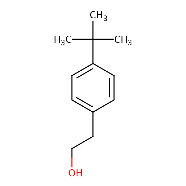 Phenethyl alcohol, p-(tert-butyl)- structural formula