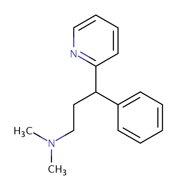 Pheniramine structural formula