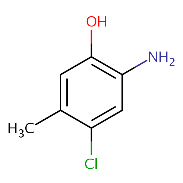 Phenol, 2-amino-4-chloro-5-methyl- structural formula
