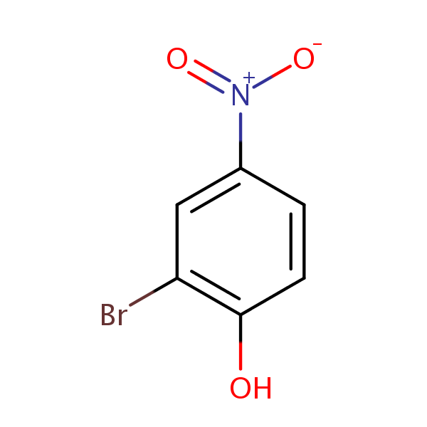 Phenol, 2-bromo-4-nitro- (8CI)(9CI) structural formula