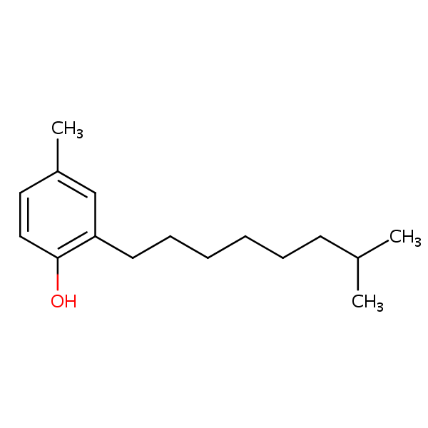 Phenol, 2-isononyl-4-methyl- structural formula