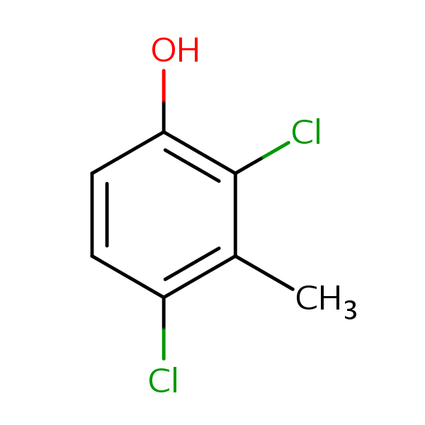 Phenol, 2,4-dichloro-3-methyl- structural formula