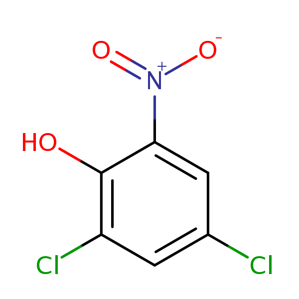 Phenol, 2,4-dichloro-6-nitro- structural formula