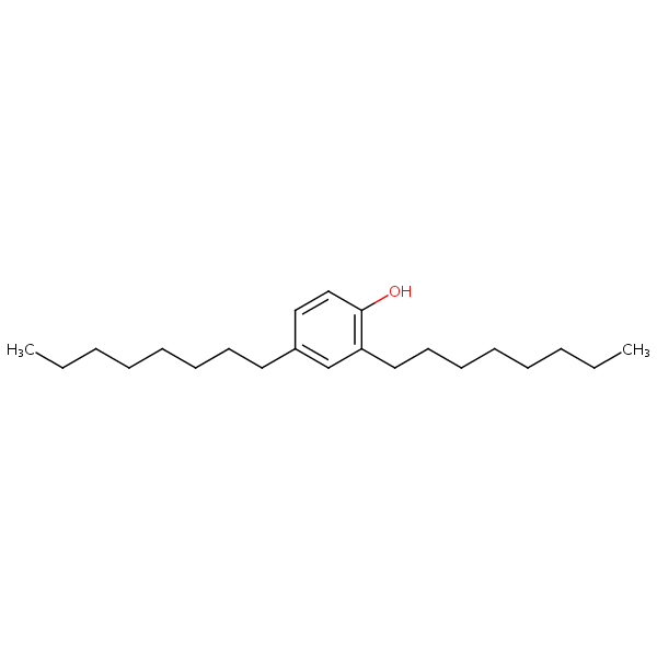 Phenol, 2,4-dioctyl- structural formula