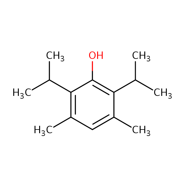 Phenol, 2,6-diisopropyl-3,5-dimethyl- structural formula