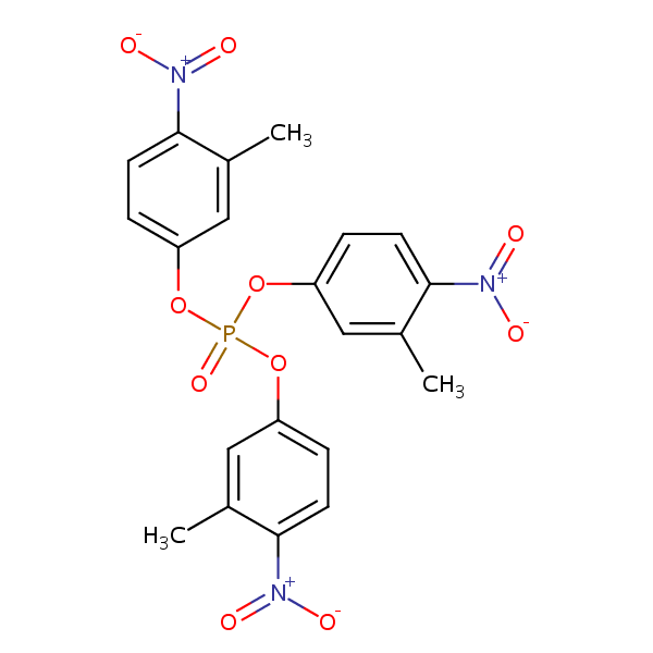 Phenol, 3-methyl-4-nitro-, phosphate (3:1) (ester) structural formula