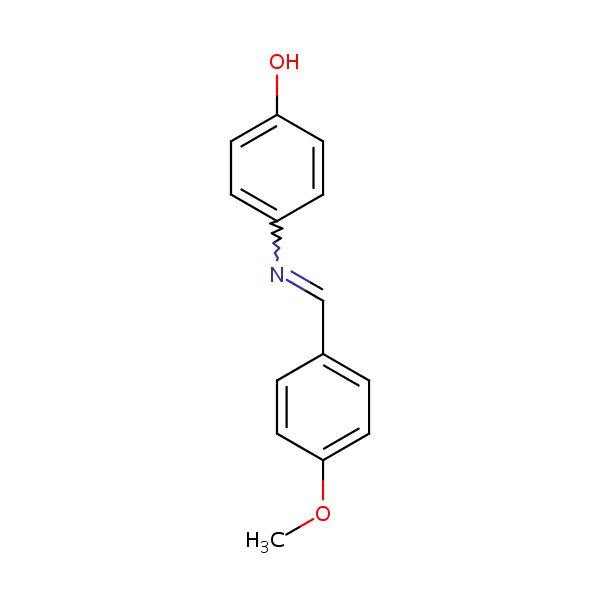 Phenol, 4-[[(4-methoxyphenyl)methylene]amino]- structural formula