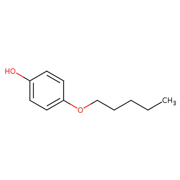 Phenol, 4-(pentyloxy)- structural formula