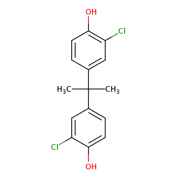 Phenol, 4,4’-(1-methylethylidene)bis[2-chloro- structural formula