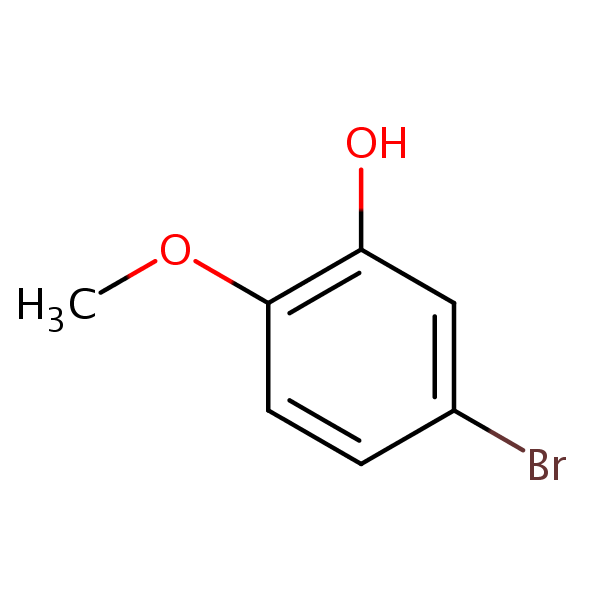 Phenol, 5-bromo-2-methoxy- structural formula