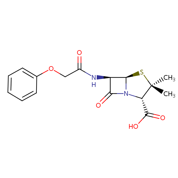 Phenoxymethylpenicillin structural formula