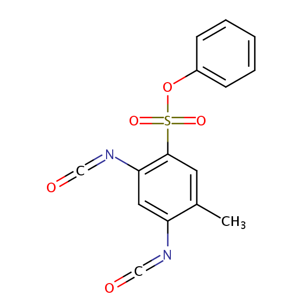 Phenyl 2,4-diisocyanato-5-methylbenzenesulphonate structural formula