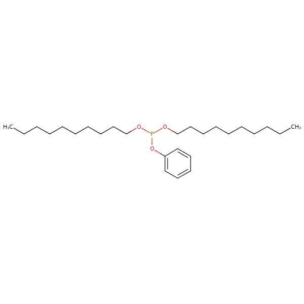 Phenyl didecyl phosphite structural formula