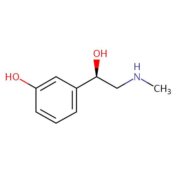 Phenylephrine structural formula