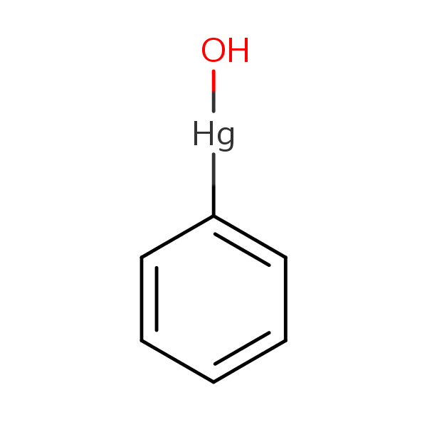 Phenylmercuric hydroxide structural formula