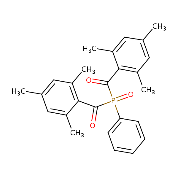 (Phenylphosphoryl)bis[(2,4,6-trimethylphenyl)methanone] structural formula